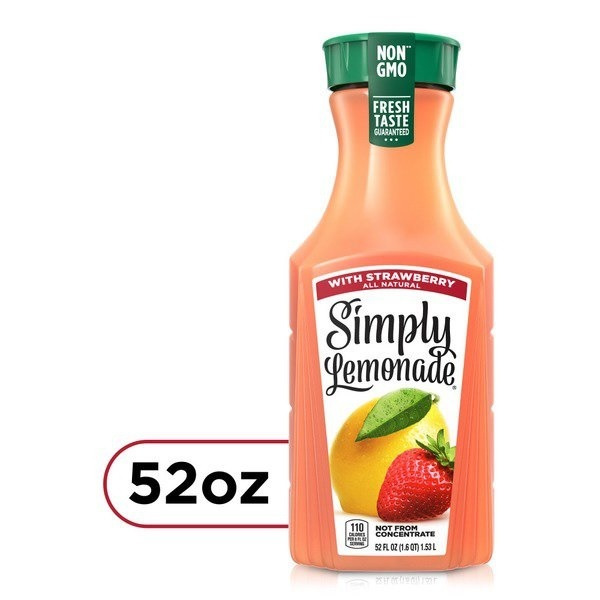 Simply Lemonade With Strawberry, All Natural Non-Gmo
