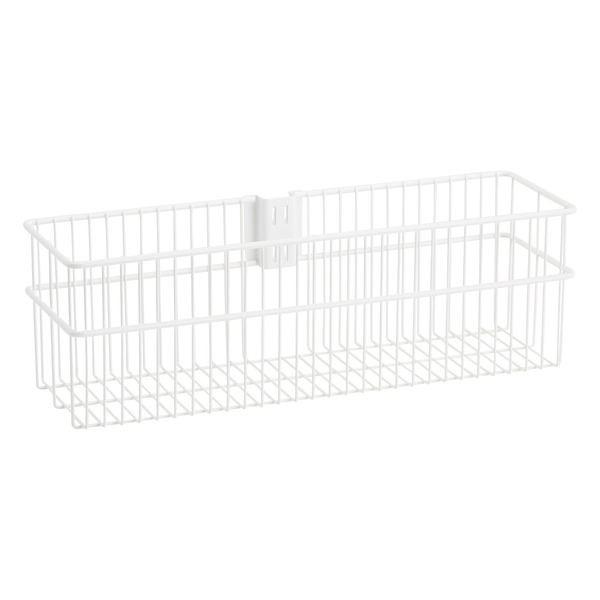 Elfa Utility Basket - White - 17-1/8" x 5-1/4" x 5-1/2" h