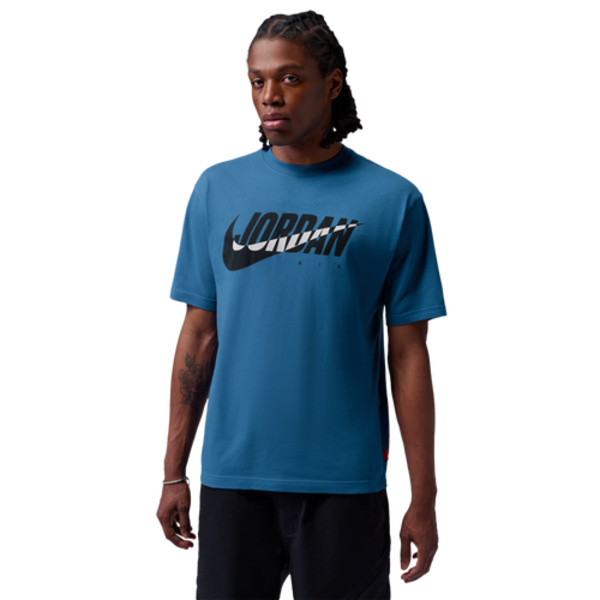 Jordan Men's Swoosh 85 Short Sleeve Crew, XL - Blue