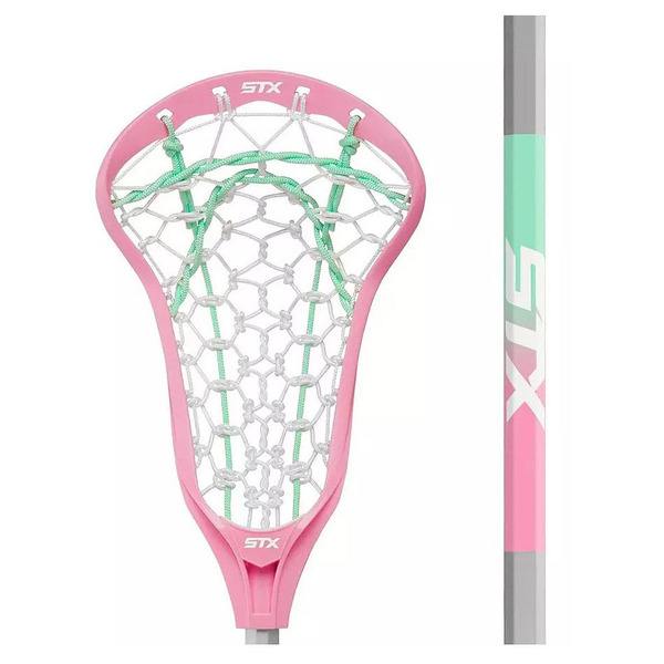 STX Girls' Crux Jr. Youth Complete Lacrosse Stick - Seafoam/Pink
