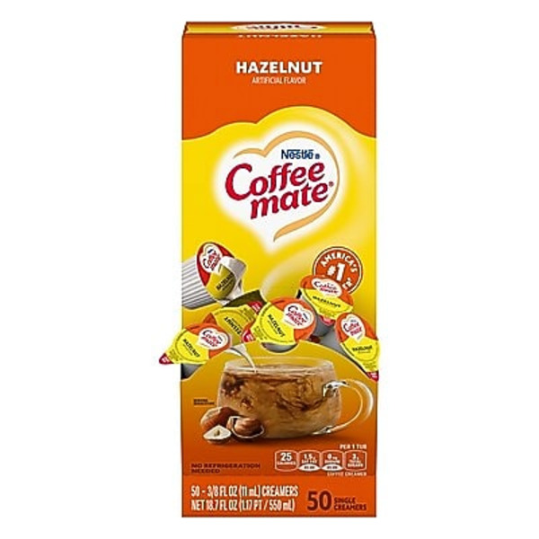 Coffee mate Hazelnut Liquid Coffee Creamer Single Serve Portions