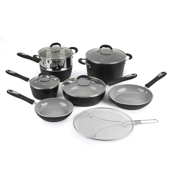 Cuisinart Ceramica® XT Matte Collection Ceramic Nonstick 12-pc. Cookware Set, Black