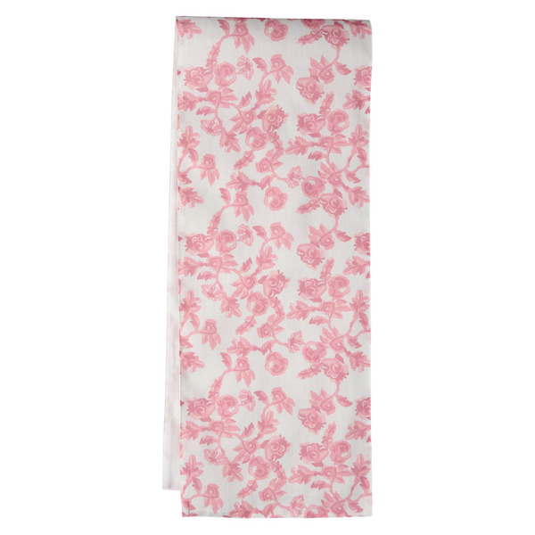 table runner 「花籠吉鳥」　帯リメイク 長長尺270㎝　正絹 KIRKTON HOUSE Table Runner, Pink Floral Print Same-Day Delivery or