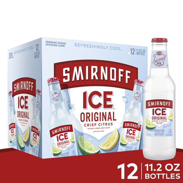 Smirnoff Ice Original, 11.2 fl oz, 12 Pack Bottles, 4.5% ABV Same