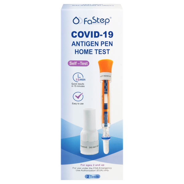 FaStep Antigen Pen Home Test, COVID-19, 2 Tests Same-Day Delivery