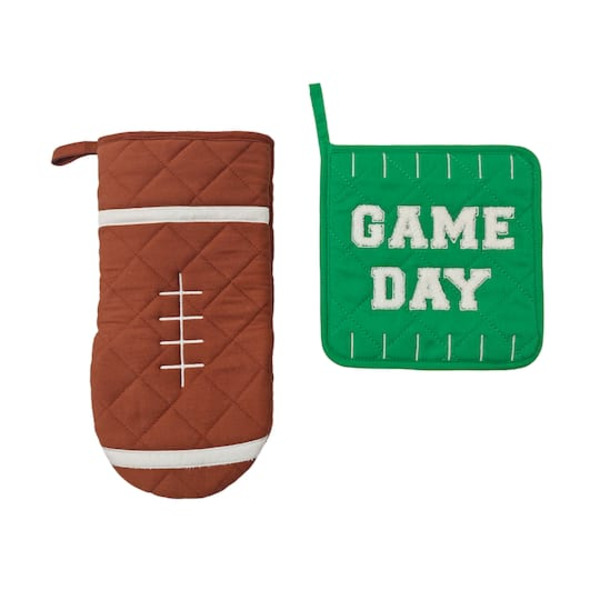 Celebrate It Football Oven Mitt & Pot Holder 2-Piece Set