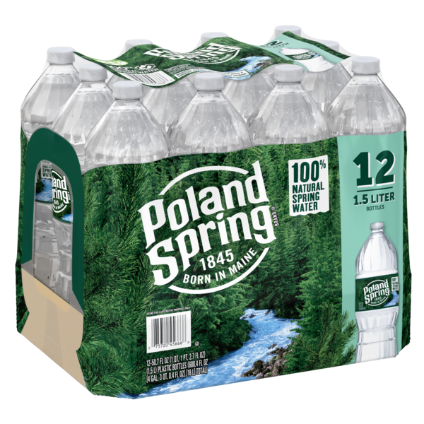 Poland Spring No Flavor 100 Natural Spring Water (1.5 L) Instacart