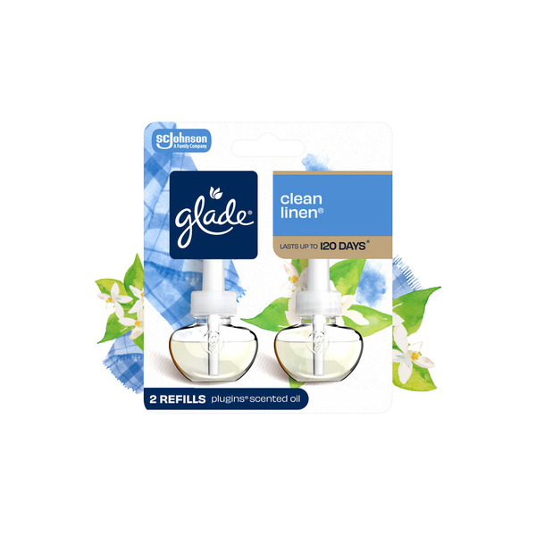 Glade PlugIns Scented Oil Refills, Air Freshener, Clean Linen