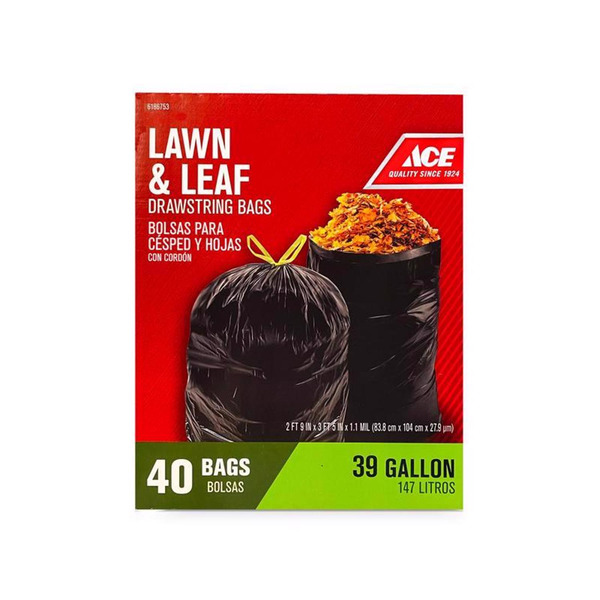 Iron-Hold 39 Gallon Ace Drawstring Lawn Bag