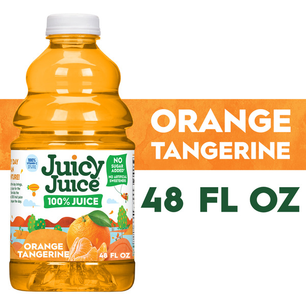 Juicy Juice 100% Juice, Orange Tangerine, 48 FL OZ Bottle Same-Day