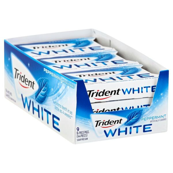 Trident - White Peppermint Gum - 9/16 pc