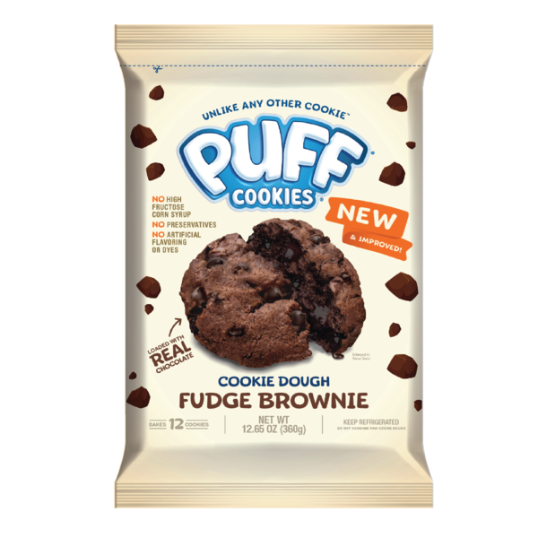 Puff Cookies Fudge Brownie Cookie Dough