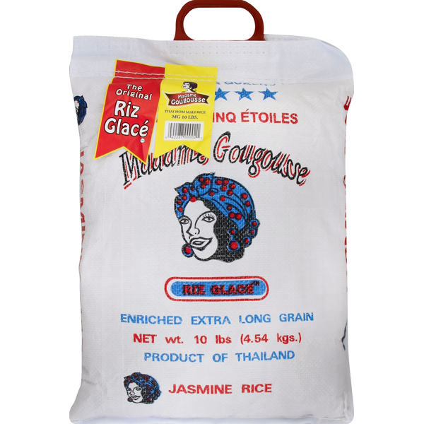 Madame Gougousse Jasmine Rice, Enriched, Extra Long Grain (10 lb