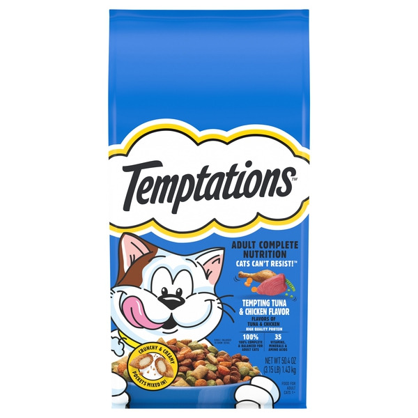 TEMPTATIONS Complete Nutrition Tuna & Chicken Flavor Adult Dry Cat
