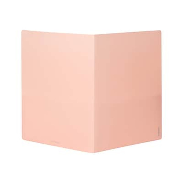 Poppin Blush & Light Gray 2-Pocket Poly Portfolio Folder