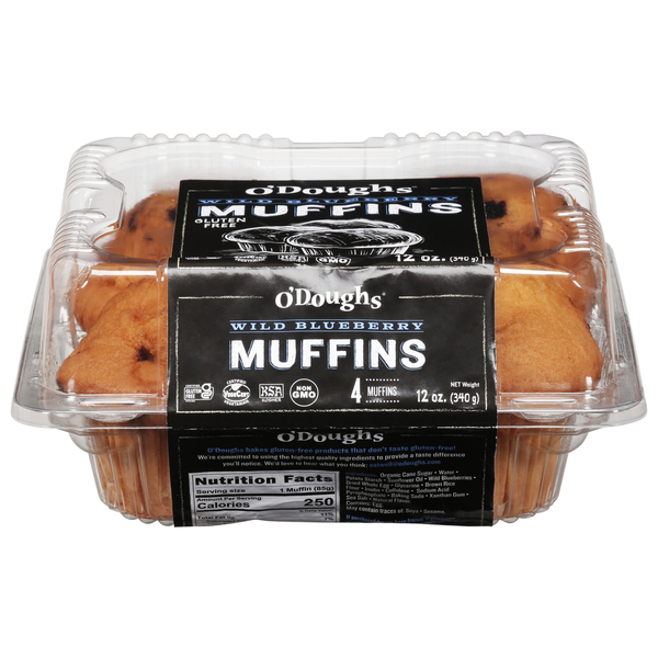 O'Doughs Muffins, Wild Blueberry Same-Day Delivery or Pickup