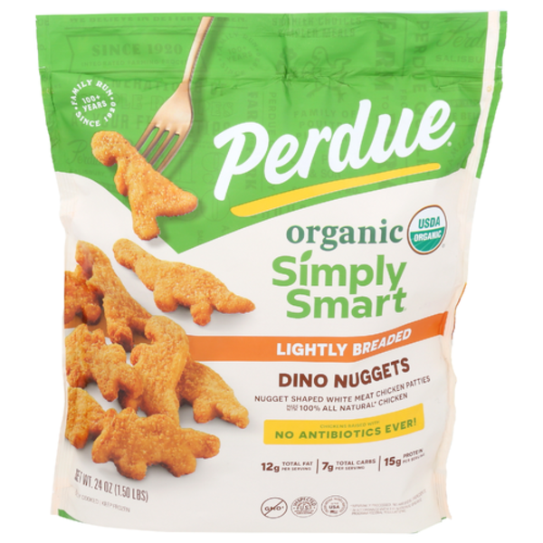 Perdue Simply Smart Organic Dino Chicken Nuggets, Lightly Breaded