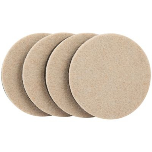 Unbranded Super Sliders Round Felt Furniture Sliders, Beige, 3.5 in., 4 pc.