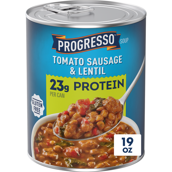 Progresso Protein Tomato Sausage and Lentil Gluten Free Canned