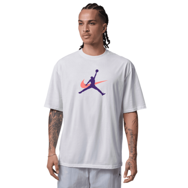 Jordan Men's MJ Statement 1985 Short Sleeve Crew, L - White