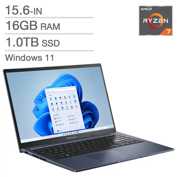 ASUS AMD Ryzen 7 5825U 16GB RAM 1TB SSD Vivobook 15 15.6" Screen Laptop