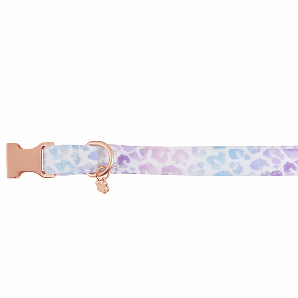 Top Paw Cheetah Comfort Neoprene Dog Collar - Purple