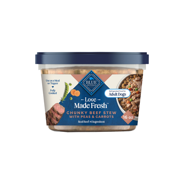 Blue Buffalo Love Made Fresh Dog Food, Refrigerated, Chunky Beef