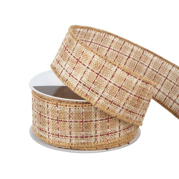 Celebrate It Fall Plaid Wired Ribbon, 1.5 in x 10 yd