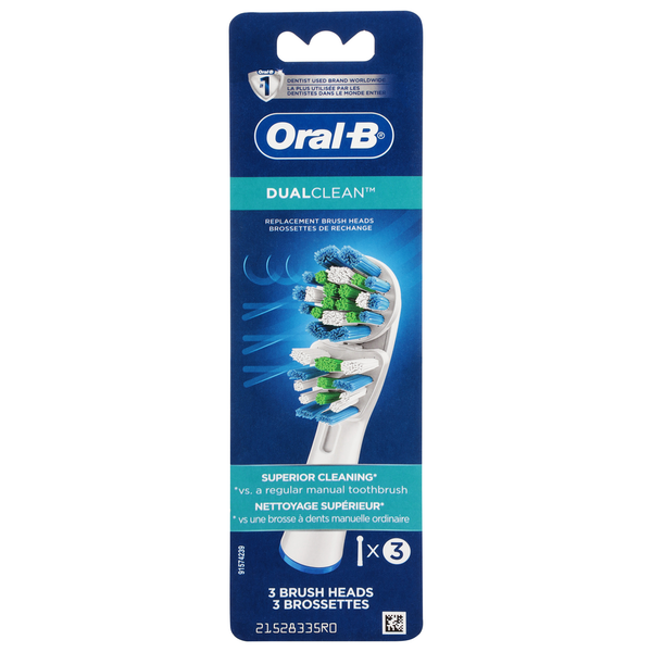 Oral-B Dual Clean Replacement Electric Toothbrush Head Same