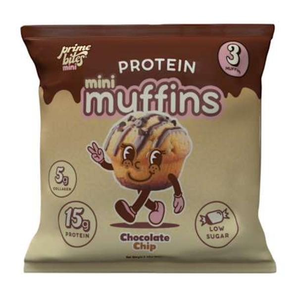 Prime Bites Chocolate Chip Protein Mini Muffins