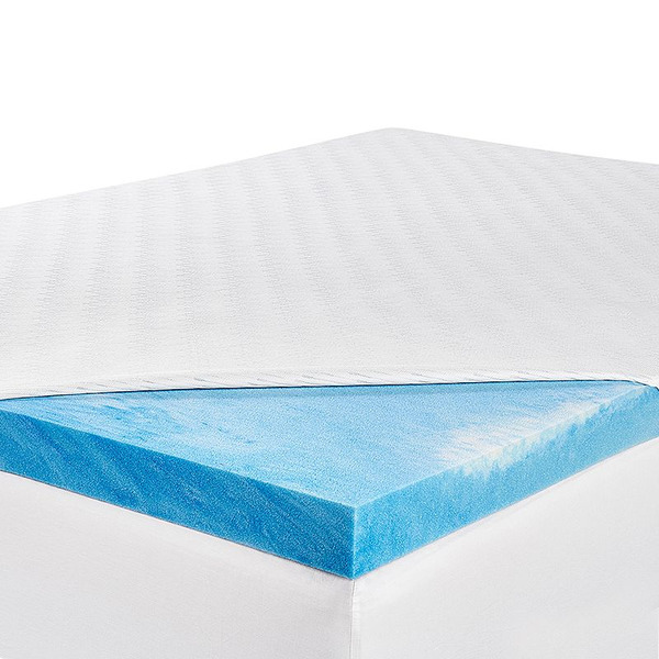Serta Soothing Cool Gel Memory Foam Mattress Topper - Blue