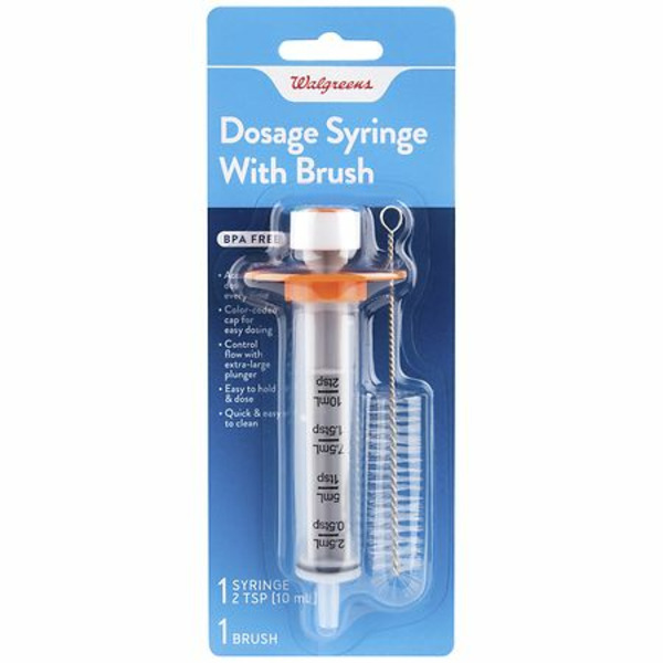 Walgreens Walgreens 2 Teaspoon Dosage Syringe With Brush SameDay