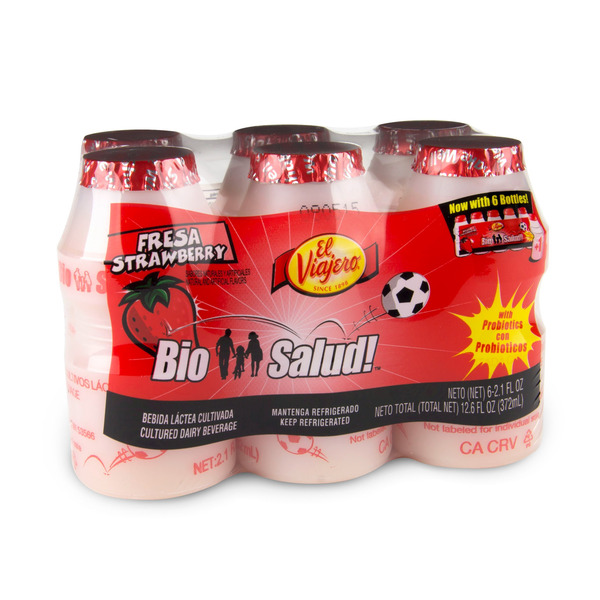 El Viajero BioSalud! Cultured Dairy Beverage, Strawberry Same-Day