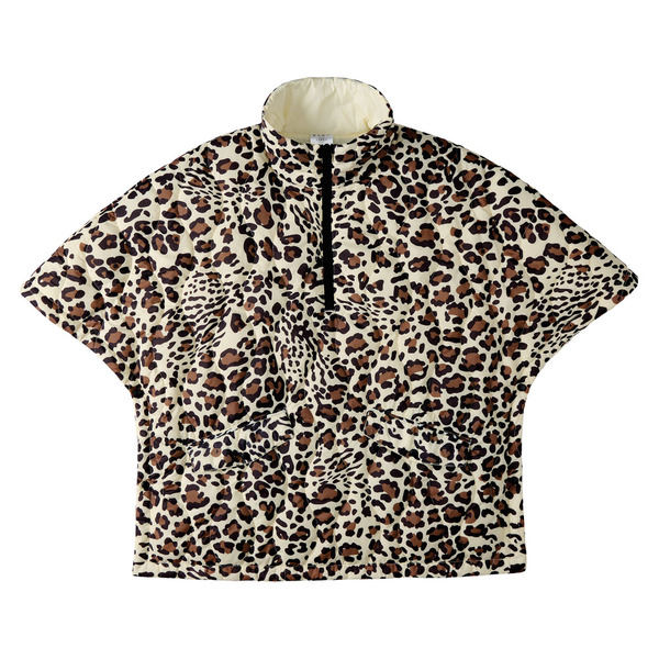 Serra Leopard Print Quilted Poncho - XL Same-Day Delivery or