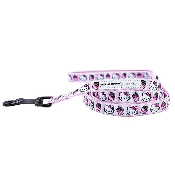 Sassy Meow Hello Kitty Cat Leash - Purple