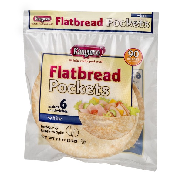 Kangaroo White Flatbread Pockets (6 ct) Instacart