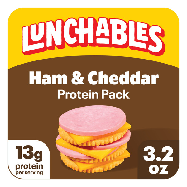Lunchables Ham & Cheddar Cheese with Crackers Kids Lunch Snack Kit
