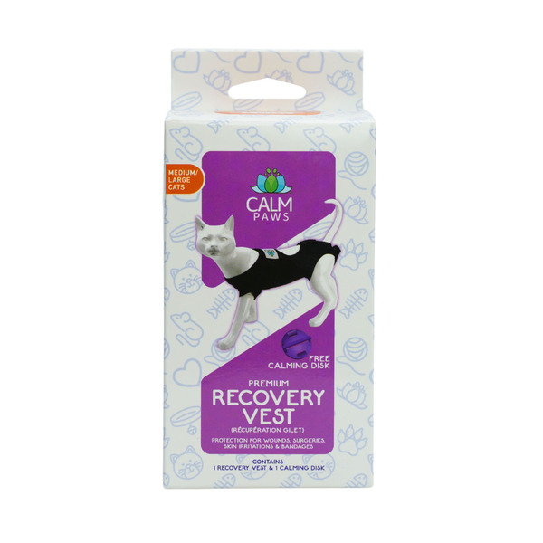 Calm Paws Cat Calming Recovery Vest, Large/X-Large