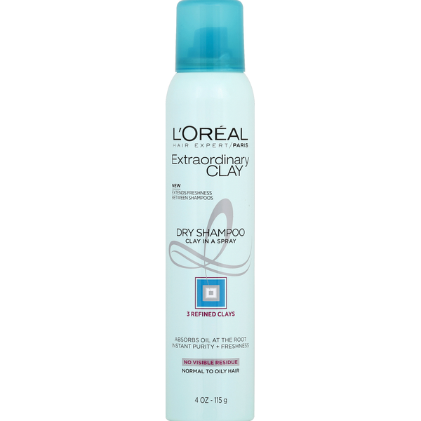 L'Oreal Dry Shampoo, Extraordinary Clay (4 oz) Instacart