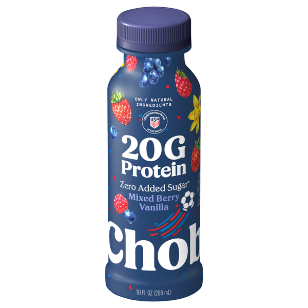 Chobani Zero Added Sugar Greek Yogurt Mixed Berry Vanilla Protein