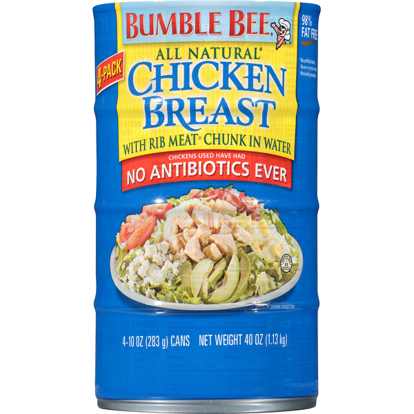 Bumble Bee Chicken Breast, Chunk in Water, 4 Pack (4 each) Instacart