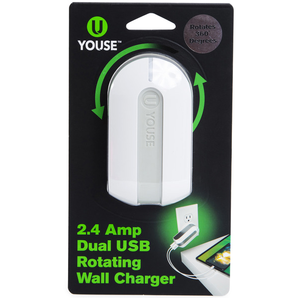U-Youse Dual-USB Rotating Wall Charger