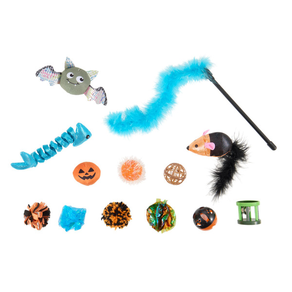 Thrills & Chills Halloween Cat Toy Value Set