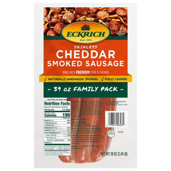 Eckrich Skinless Smoked Cheddar Sausage