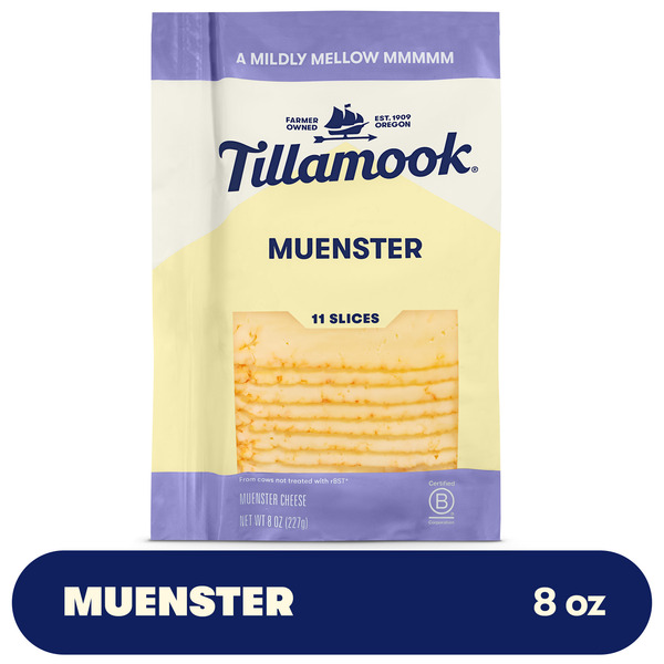 Tillamook Muenster Cheese Slices, 8oz, 11ct