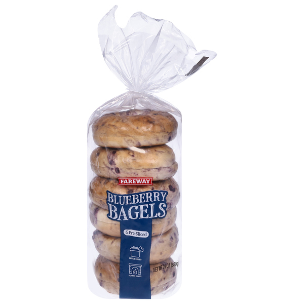 Fareway Pre-Sliced Blueberry Bagels