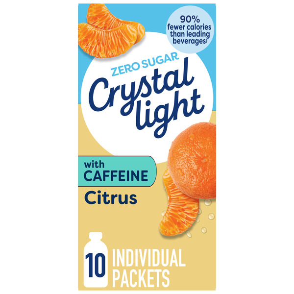 Crystal Light Citrus Powdered Drink Mix with Caffeine Same-Day
