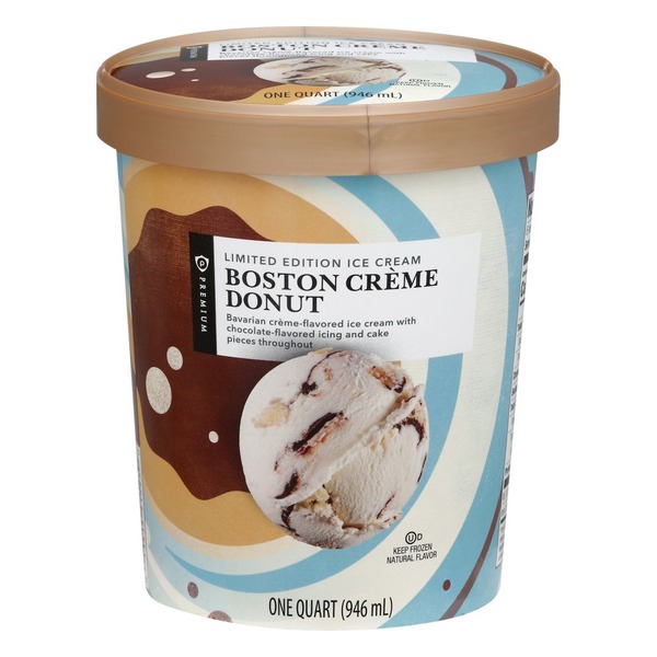 Publix Premium Boston Creme Donut Ice Cream 1.0 qt CUP\TUB (1 qt
