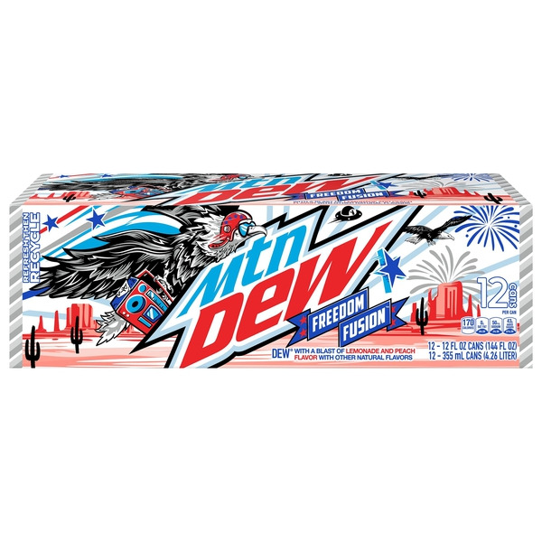 Mountain Dew Freedom Fusion DEW Lemonade And Peach Same-Day