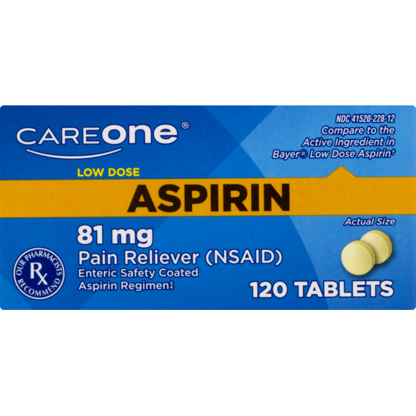 CareOne Low Dose Aspirin 81 mg (120 ct) Instacart